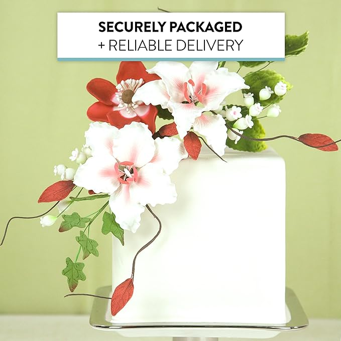 Global Sugar Art Lily of the Valley Sugar Cake Flowers Spray White, 4 Count by Chef Alan Tetreault