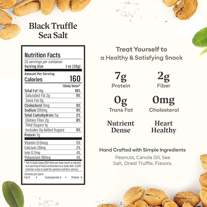 Belmont Peanuts Black Truffle Virginia Peanuts, 25oz, Farms Collection