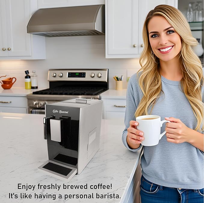 Espresso Machine & Coffee Maker - Milk Frothing Steam Wand - Cappuccino & Latte Machine - Built-in Grinder - Semi-Automatic Espresso machine