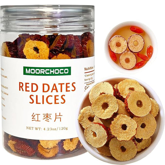 Premium Red dates slices-Jujube slices-Selected Dried Fruit-4.23oz/120g100% Natural 红枣片(Red dates slices)
