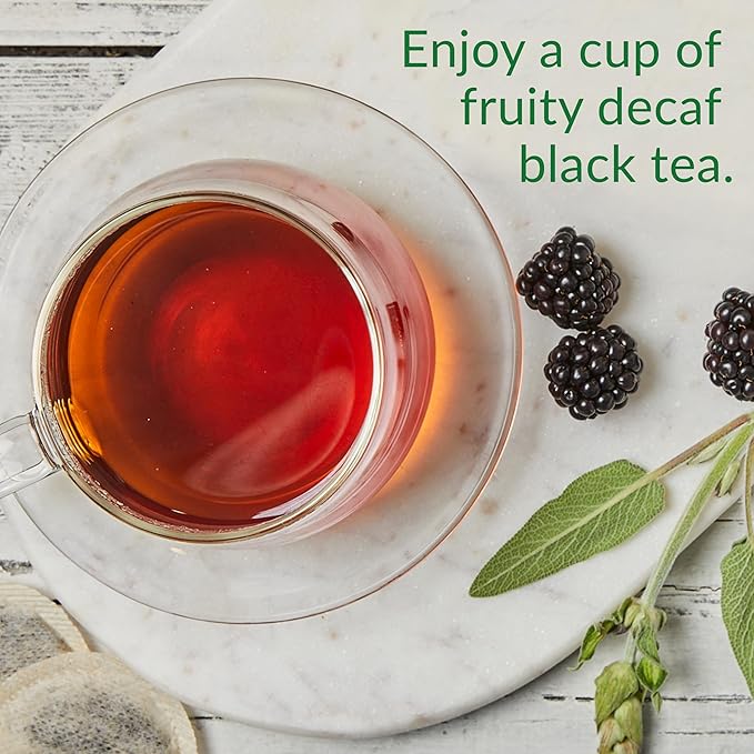 The Republic of Tea ??Decaf Blackberry Sage Black Tea Tin, 50 Tea Bags, Environmentally- Friendly Decaffeinated Tea