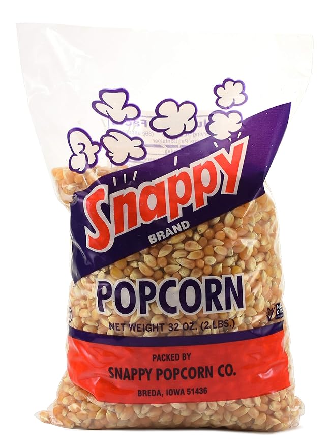 Snappy Yellow Popcorn Kernels for Popping with Pop corn Machine, Air Popper or Stove Top, 2 lbs