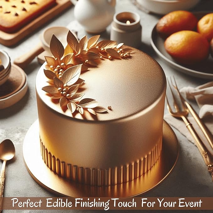 Confect Glistening Gold Fondant | Edible Metallic Fonadant | Chefs Choice Gold Fondant for Christmas Cake Decorating | Vegan, Gluten-Free, Nut-Free, Palm Oil-Free – 8.8 Oz