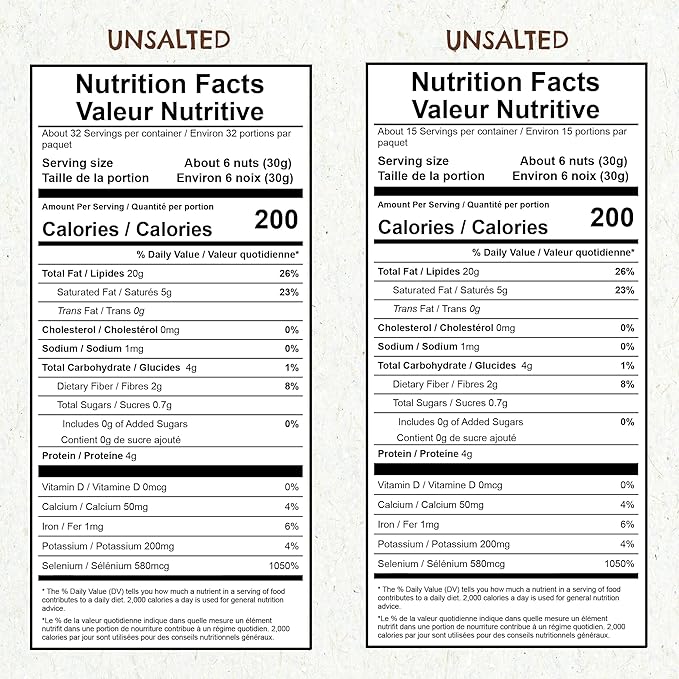Raw Organic Brazil Nuts (15oz + 32oz) - (Bundle of 2)