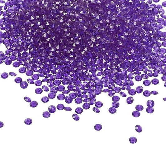 PATIKIL 4000 Pcs Wedding Table Scatter Confetti Crystals 6mm Acrylic Diamonds Vase Fillers Gems for Table Centerpiece Decorations Party Vase Beads, Dark Purple