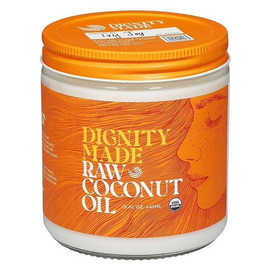Raw Organic Coconut Oil for Skin, Hair & Cooking - Unrefined, Centrifuge-Extracted, Fair Trade Verified, Non-GMO, Virgin Coconut Oil - Beauty & Health Essentials (15 fl oz, Pack of 1)