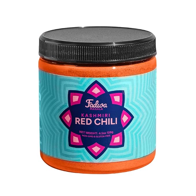 Fadwa Masala Kashmiri Red Chili Powder - 4.5 oz Jar, Authentic Desi Spices for Pakistani & Indian Cooking - No Artificial Ingredients - Gluten Free