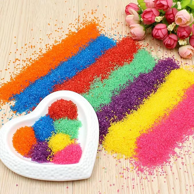 Sentovac 4-Colors Sanding Sugar for Baking Edible Sparkling Sugar Sprinkles Coarse Sugar Crystals for Baking Cake Cookie Cupcake Topper Ice Cream Decoration Supplies竊늁urple Yellow Green Pink竊?"<div>