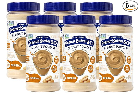 Peanut Butter & Co. Powdered Peanut Butter, Non-GMO, Gluten Free, Vegan, Original, 6.5 Ounce Jars (Pack of 6)