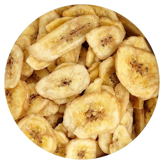 Dried Banana Chips, 1 Pound Bag Banana Chips, Dried Fruit, Dehydrated Bananas, The Hampton Popcorn & Candy Company