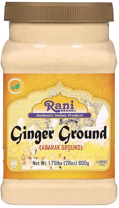 Rani Ginger (Adarak) Powder Ground, Spice 28oz (1.75lbs) 800g PET Jar ~ All Natural | Vegan | Gluten Friendly | NON-GMO | Kosher | Indian Origin