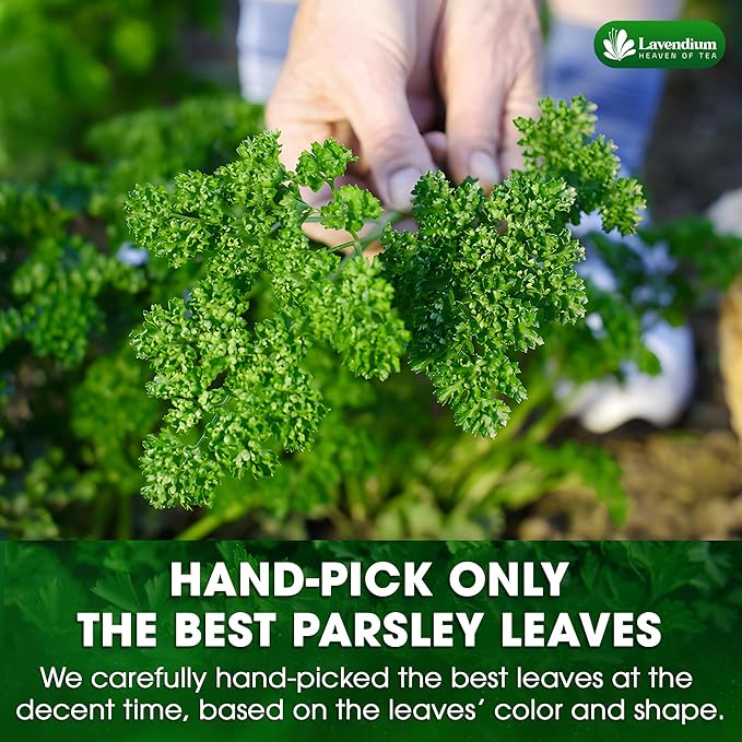 Lavendium, 4 oz Premium Dried Parsley Leaves ??100% Pure, Non-GMO, Gluten-Free, Vegan ??Aromatic Culinary Herb for Cooking, Garnish, and Seasoning ??No Additives or Preservatives ??Resealable Bag