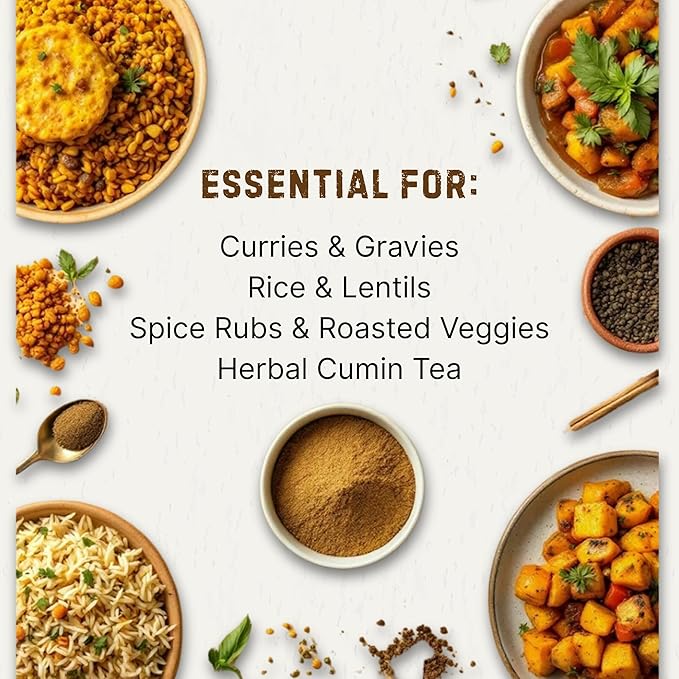 Organic Cumin Powder 15.52 oz ??Ground Cumin for Cooking & Seasoning ??USDA Organic, Gluten Free, Non-GMO, Kosher ??The Holly Tree