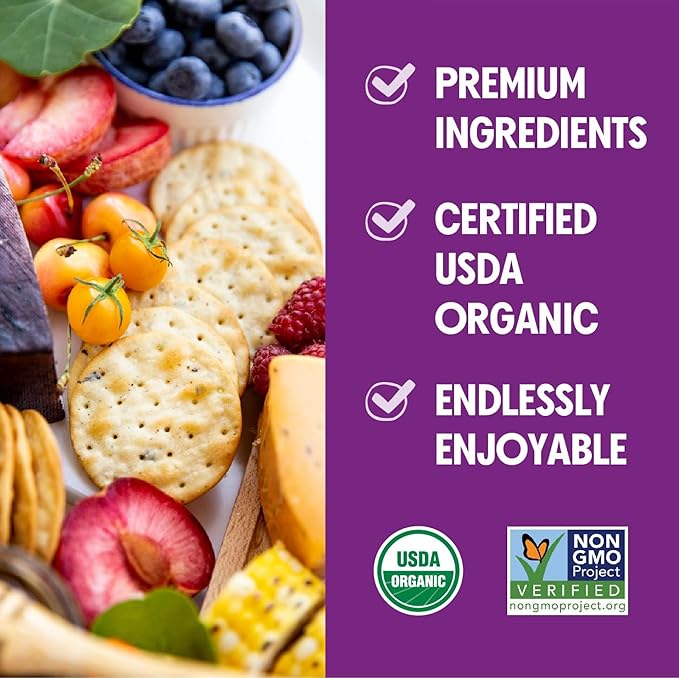 Milton's Organic Crackers, Multi-Grain - Certified Organic, Non-GMO Project Verified, Kosher, Made With 4 Whole Grains & 3 Seeds, Great for Charcuterie Boards - 6 Oz, Pack of 3