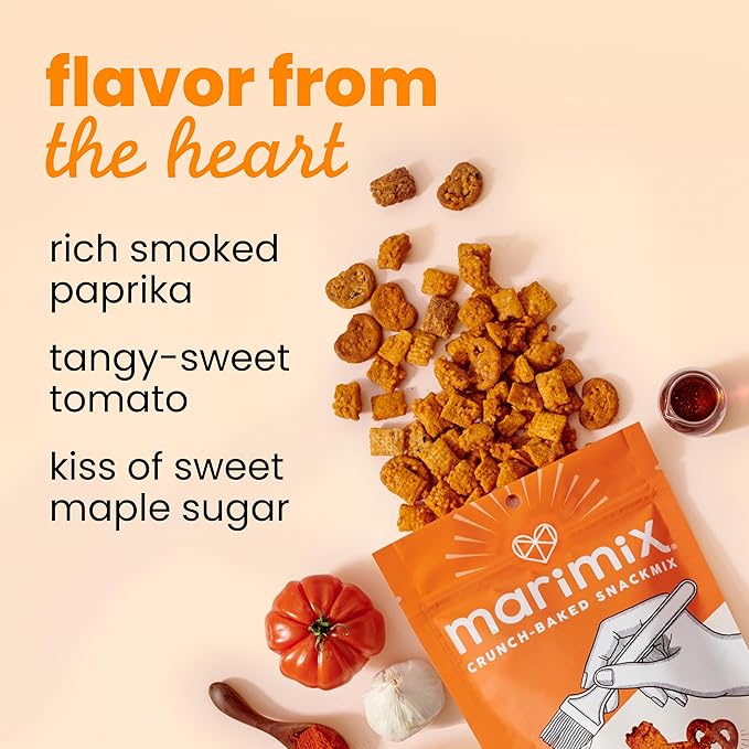 Marimix Snack Mix | Smokehouse BBQ 3 Pack | Crunch Baked Sweet & Salty Savory Plant Based Naturally Gluten Free Whole Grain Fiber Charcuterie Pretzel Trail Party Mix | No Artificial Ingredients