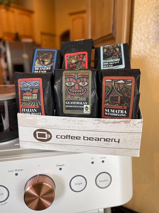 Right Roast Coffee Sampler, 6 - One Pot Sample Bags of coffee, light, medium and dark roasts