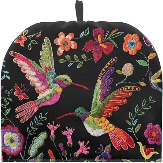 Hummingbird Tea Cozy for Teapot Insulated Floral Tea Cosy for Teapot Home Kitchen Decor Tea Pot Cover for Keeping Warm