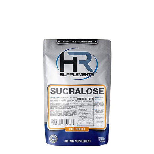 HR Supplements Sucralose Powder | 125 Grams | Zero Calorie Sweetener & Keto Sugar Substitute | Hard Rhino (125 Grams (4.4 oz))
