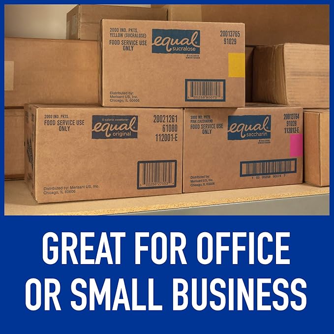 EQUAL 0 Calorie Sweetener, Aspartame and Acesulfame-K Sweetener Packets, Zero Calorie Sugar Alternative, Erythritol Free, 2000 Ct (Pack of 1)