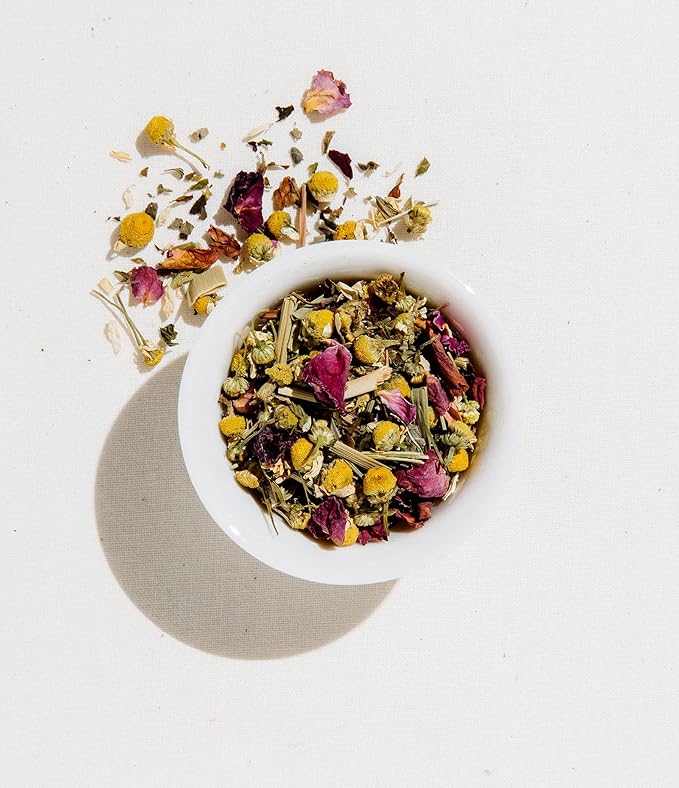 Art of Tea | Organic Sleep 1oz (Chamomile, Spearmint, Valerian Tea) | Wellness Loose Leaf Artisan Tea | Bedtime and Relaxation tea
