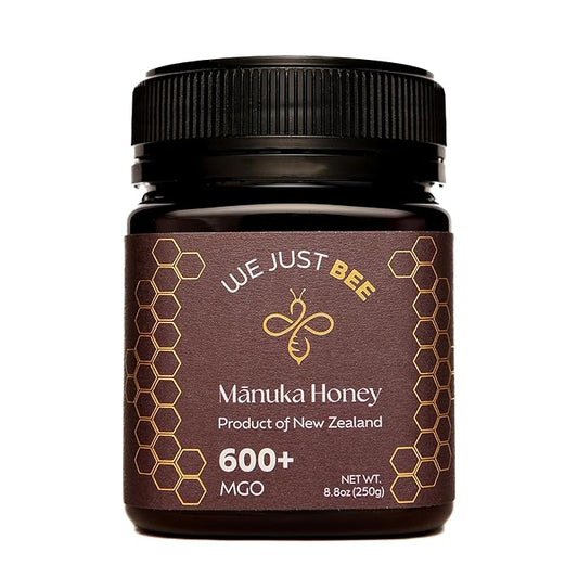 Raw Manuka Honey MGO 600+ | Premium New Zealand Honey – Supports Wellness with Natural Properties | 100% Pure, Sustainably Sourced | Ideal for Tea, Toast, & More – 250g/8.8oz