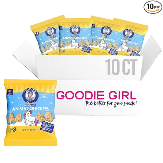 Goodie Girl Magical Animal Crackers Snack Packs – Gluten Free, Peanut Free, Dairy Free, Egg Free – 120 Calories Each – 10 Individual Packs