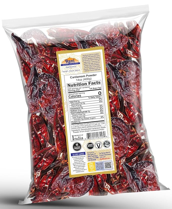 Rani Chilli Whole (Lal Mirch Sabut) 14oz (400g) ~ All Natural | Vegan | No Colors | Gluten Friendly | NON-GMO | Kosher