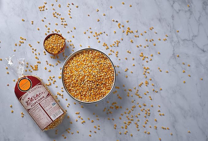Amish Country Popcorn | 1 lb Bag | Ladyfinger Popcorn Kernels | Old Fashioned, Non-GMO and Gluten Free (Ladyfinger - 1 lb Bag)