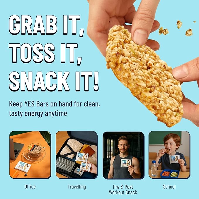 YES Bar ??Salted Maple Pecan ??Plant Based Protein, Decadent Snack Bar ??Vegan, Paleo, Gluten Free, Dairy Free, Low Sugar, Healthy Snack, Breakfast, Low Carb, Keto Friendly (6 Count)