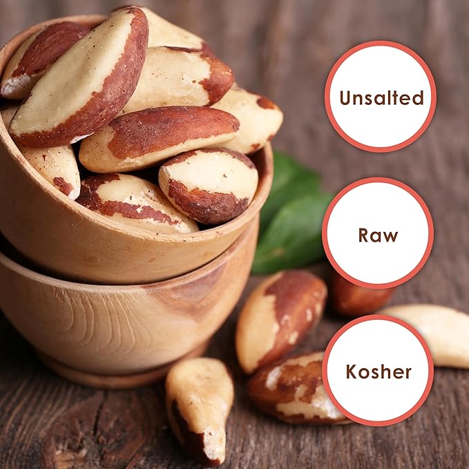 Raw Brazil Nuts 5 Pounds | Whole Natural Unsalted Brazilian Nuts, Not Roasted | Healthy Protein Snack Whole Foods, Keto, Vegan Diet Friendly | Compare to Organic Brazil Nut | Kosher | Jaybee's