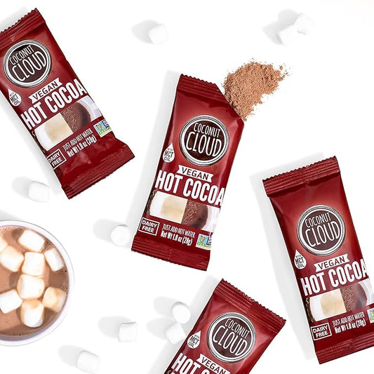 Dairy Free Hot Cocoa Sticks | Delicious, Vegan, Non-GMO, Natural, Coconut Powdered Milk + MCT OIL. (Just add Water & Enjoy a Perfect Hot Chocolate), 8 Sticks