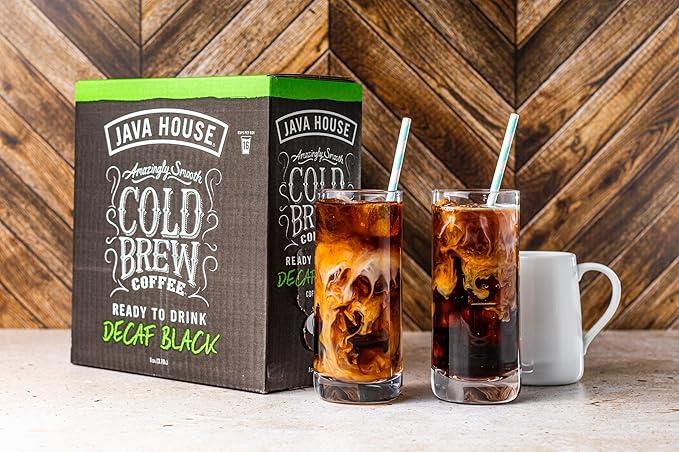 Java House Cold Brew Coffee on Tap – Premium 100% Arabica Decaf – Smooth Decaf with Chocolate & Caramel Notes – 1 Gallon Box (16 Servings) – Ready to Drink, No Caffeine, No Brewing Required, Fridge-Friendly