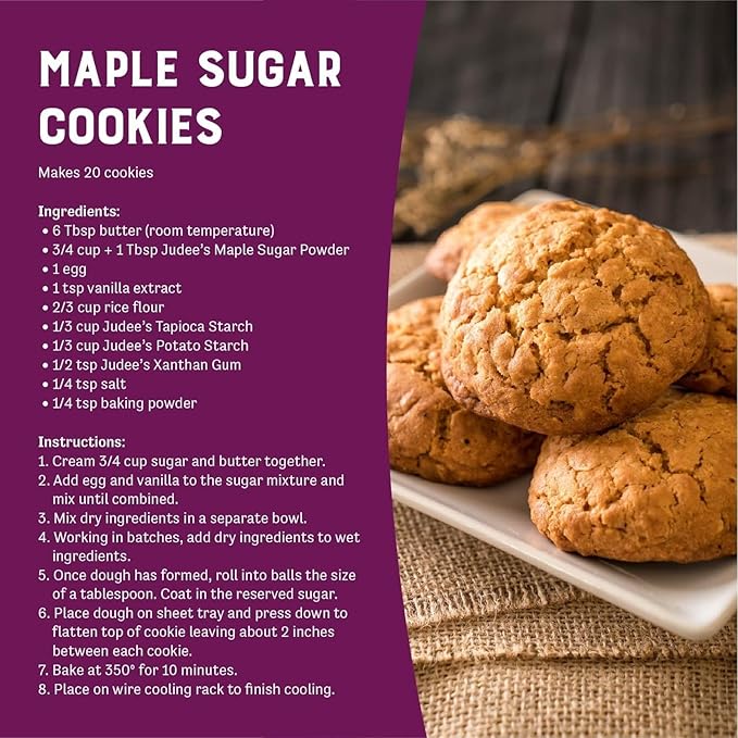 Judee?셲 Powdered Maple Sugar 11.25 oz - Confectioners Sugar from Maple Syrup - 100% Non-GMO, Gluten-Free, and Nut-Free - Great for Baking, Frosting, and Dusting