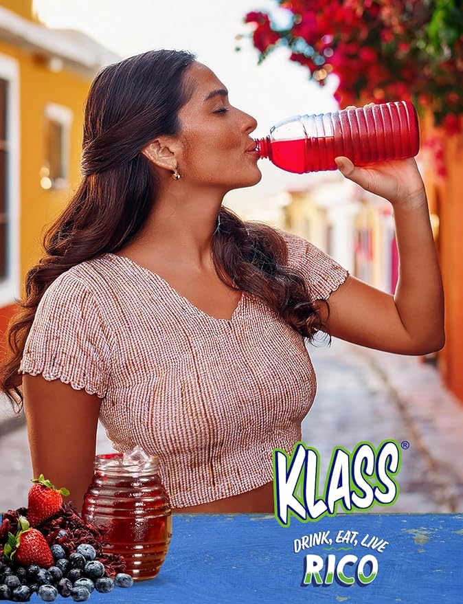 Klass Aguas Frescas | Drink Mix Hibiscus Berries | Sugar Free! (Pack of 4, 40 Count Powder Stick Packs)