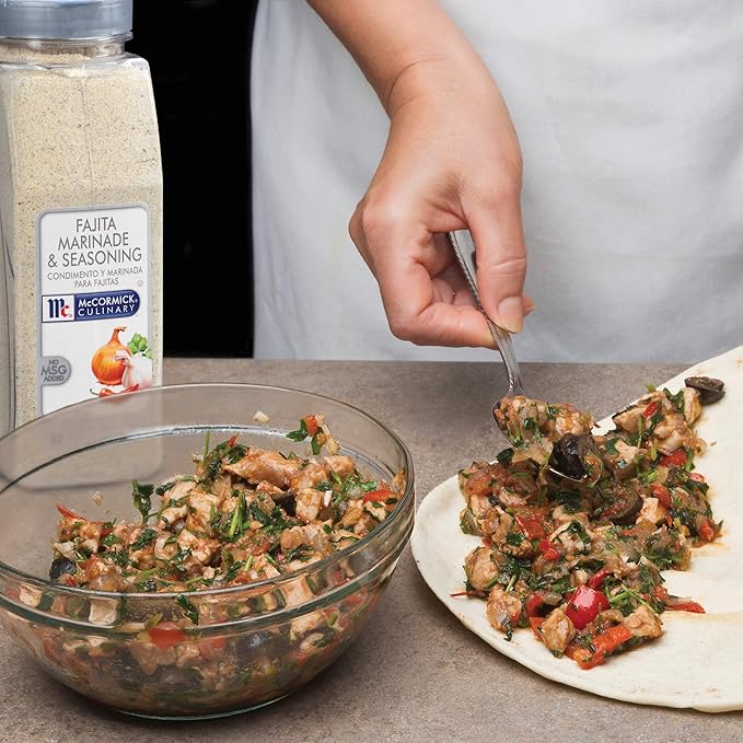 McCormick Culinary Fajita Marinade & Seasoning, 30 oz - One 30 Ounce Container of Fajita Seasoning Mix, Great on Meats and Latin-Inspired Flavors