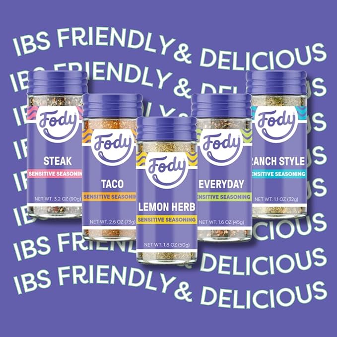 Fody Foods Variety Seasoning Pack, Pack of 5, Garlic and Onion Free, Low FODMAP Certified, Gut & IBS Friendly, Vegan, Non-GMO, Gluten Free, Keto Friendly