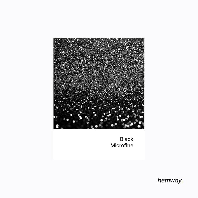 Hemway Premium Glitter Shaker - Black | 125g Microfine Metallic Flake Sequins for Resin & Epoxy Crafts | Craft Supplies for Tumblers, Festival, Art