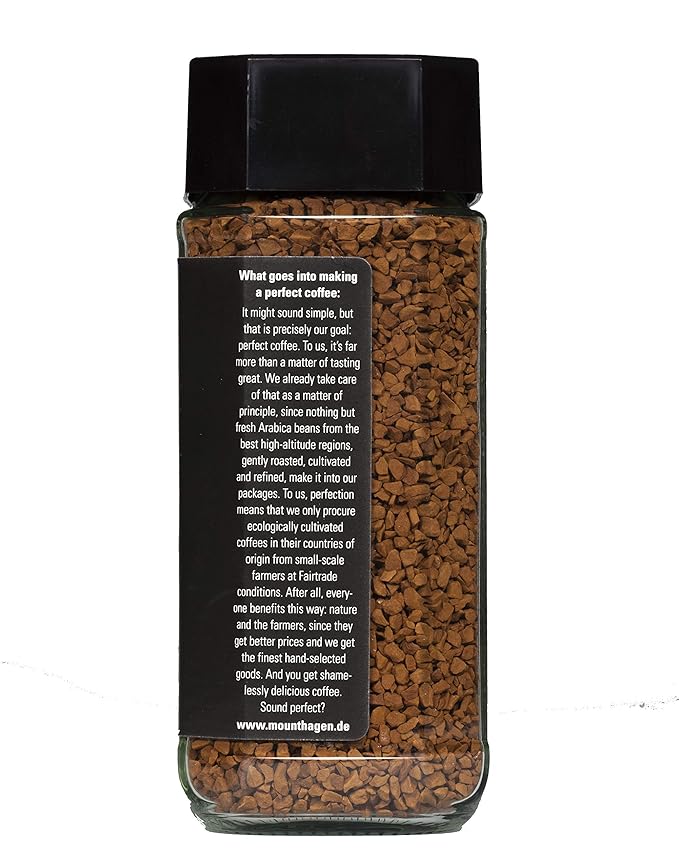 Mount Hagen 3.53oz Organic Freeze Dried Instant Coffee | Eco-friendly Coffee Made From Organic Medium Roast Arabica Beans | Organic, Fair-Trade Coffee Instant [3.53oz Jar]