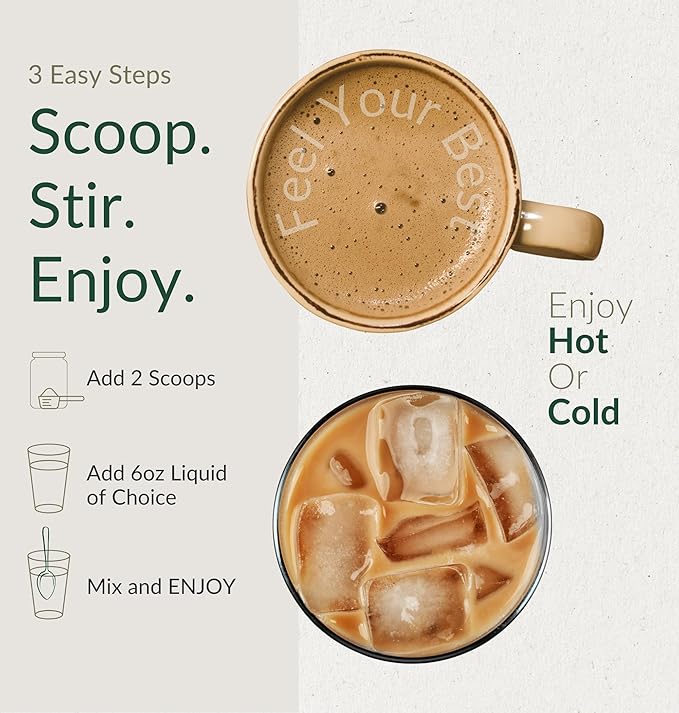 BIOptimizers Mushroom Coffee Alternative ??Chai Drink ??Lion?™s Mane, Chaga, Reishi + Collagen Peptides for Focus, Energy & Gut Health ??Adaptogenic Mushrooms & MCT Powder ??15 Servings