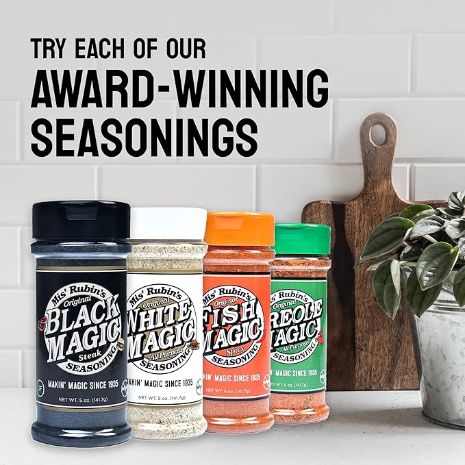 Gourmet All-Purpose Seasoning (5 oz.) Original White Magic Dry Rub Spice Powder Best Served on Seafood, Vegetables, Grilled Chicken, Boneless Pork Chops, and Popcorn