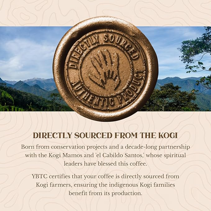 The Younger Brothers Trading Co. Kogi Coffee | Indigenous Wild Grown Whole Bean | Ethically Sourced Single Origin Colombian Coffee | Kogi Espresso Roast (1kg / 35.2oz bag)