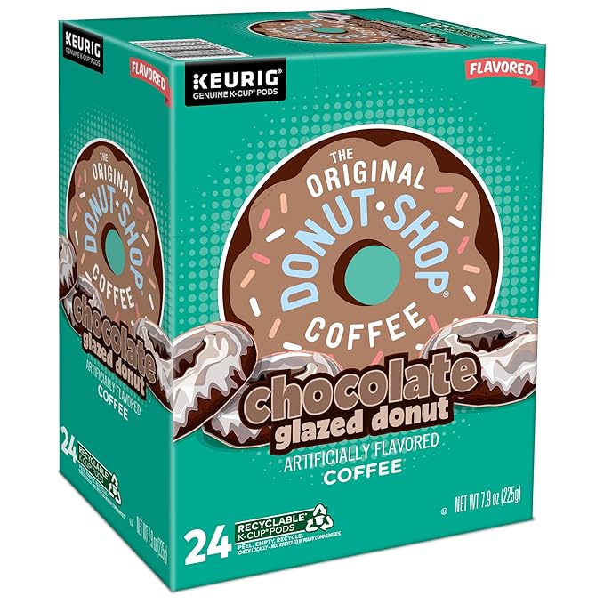 The Original Donut Shop Coffee Chocolate Glazed Donut Keurig Single-Serve K-Cup Pods, Medium Roast Coffee, 96 Count