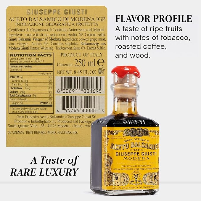 Giusti Balsamic Vinegar of Modena IGP ??Extra Thick & Rich Aceto Balsamico di Modena, Matured in