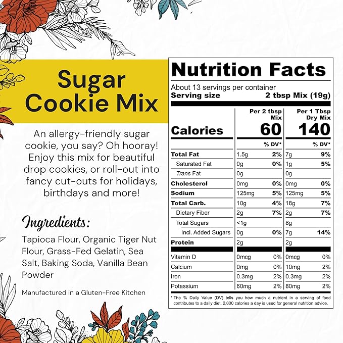 eat G.A.N.G.S.T.E.R. Sugar Cookie Mix, 3 Pack, Allergy-Friendly Baking Mix, Grain-Free, No Dairy, Nuts, Gluten, Dairy, For Paleo & AIP Diet, Bake Cookies, Cut-Outs, Fruit Crumbles, Pie Crust & S'mores
