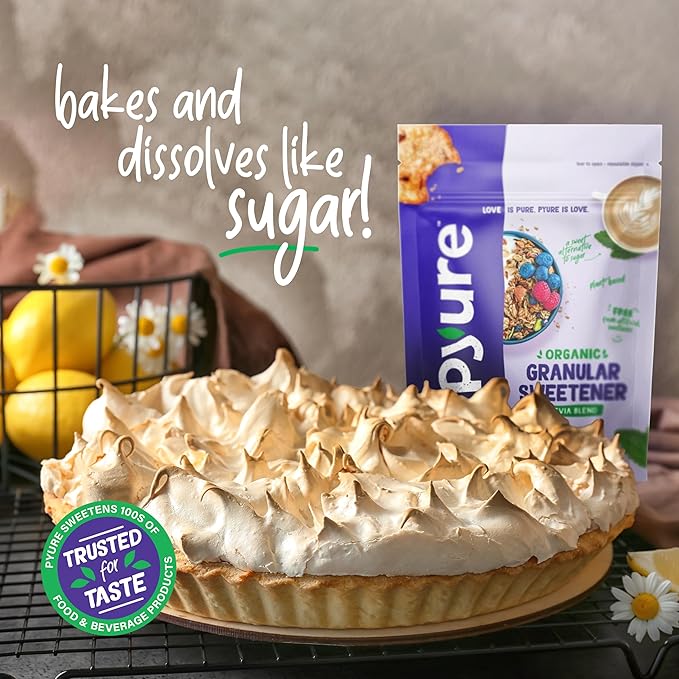 Pyure Organic All-Purpose Blend Stevia Sweetener | White Sugar Substitute, Zero Carb, Zero Sugar, Zero Calorie, Plant-Based Sweetener Perfect for Bakery & Restaurant Sugar Free Sweetening | 44 lb
