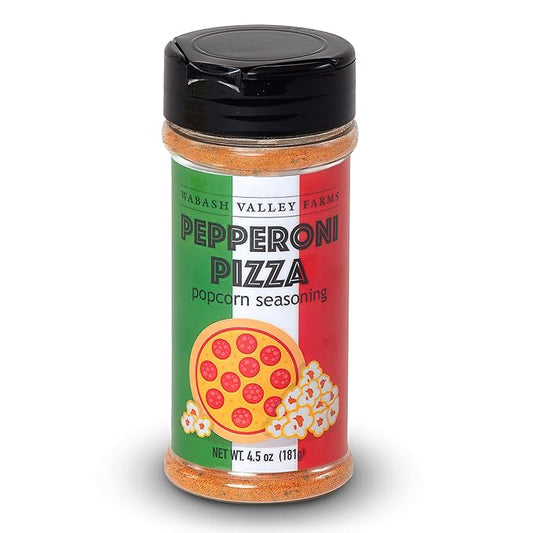 Wabash Valley Farms Pepperoni Pizza Popcorn Seasoning Salt ??Pizza Flavoring Salt for Snacks, Gourmet Popped Corn, and Movie Night Treats ??Versatile & Easy to Use ??5.5 oz
