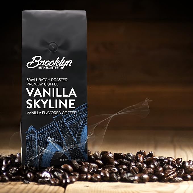 Brooklyn Beans Bagged Ground Coffee Variety Pack - Light, Medium, Dark Roast and Flavored (12 Ounce Bag, Pack of 6)