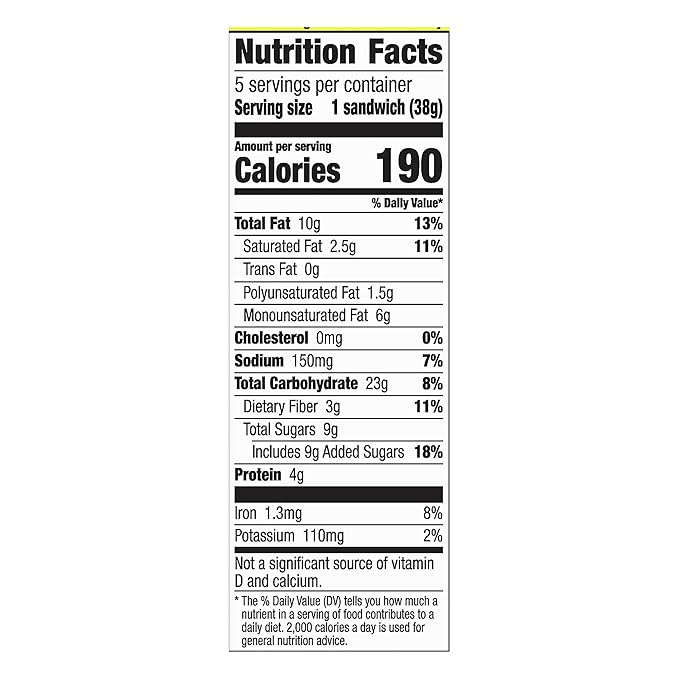 Nature Valley Biscuit Sandwiches, Cocoa Almond Butter, 5 ct, 6.75 OZ (Pack of 12)