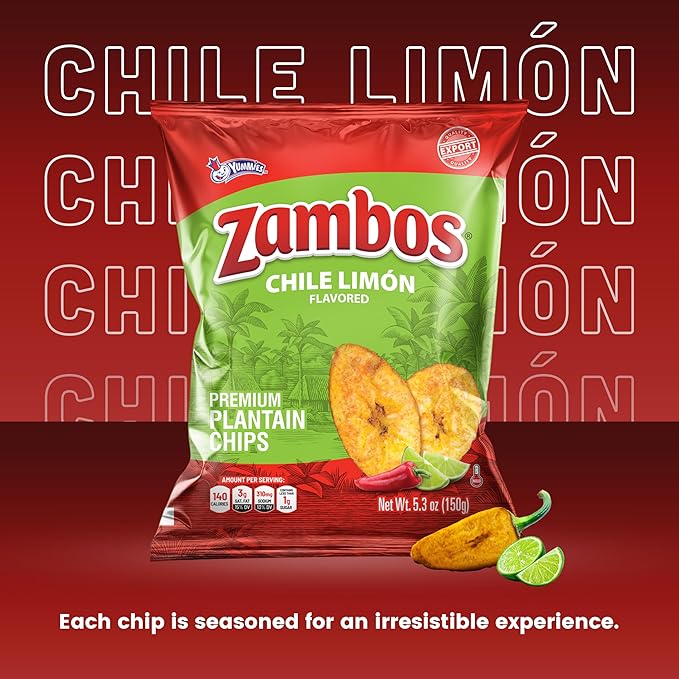 Zambos Plantain Chips Chile Limon (Pack of 2)