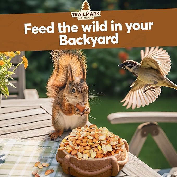10 LB - Raw Shelled Peanuts For Squirrels, Out of Shell Peanuts For Birds and Wildlife- Squirrel Food, Wild Bird Seed -Grown in The USA